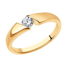Кольцо из красного золота р. 18,5 SOKOLOV 1012349, бриллиант