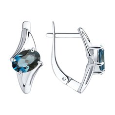 Серьги из серебра Diamant 94-320-00587-2, топаз