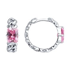 Серьги из серебра SOKOLOV 94026837, фианит