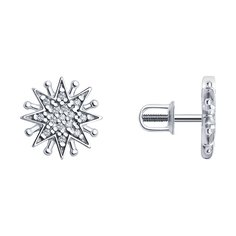 Серьги из серебра Diamant 94-122-02109-1, фианит