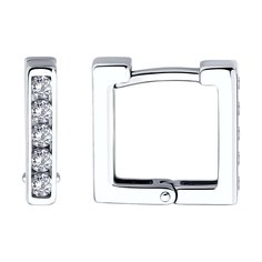 Серьги из серебра SOKOLOV 94026822, фианит