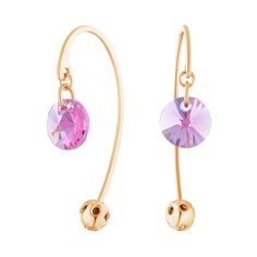 Серьги джекеты из серебра ЮВЕЛИР КАРАТ 2129891/93п, Swarovski