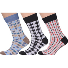 Комплект носков мужских MoscowSocksClub msk3-М30 разноцветных 27