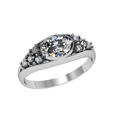 Кольцо из серебра с фианитом р.19 ПРИВОЛЖСКИЙ ЮВЕЛИР 201265-FA11