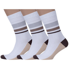 Комплект носков мужских MoscowSocksClub msk3-М46 белых 29
