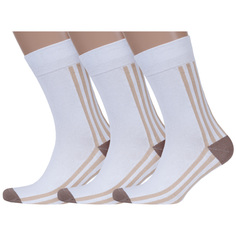 Комплект носков мужских MoscowSocksClub msk3-М46 белых 29