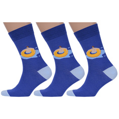 Комплект носков мужских MoscowSocksClub msk3-М29 синих 25