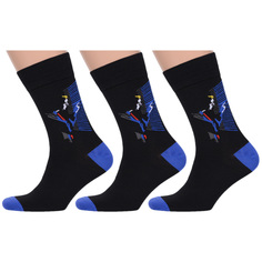 Комплект носков мужских MoscowSocksClub msk3-М36 черных 29