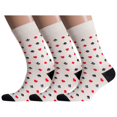 Комплект носков мужских MoscowSocksClub msk3-М09 бежевых 29