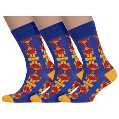 Комплект носков мужских MoscowSocksClub msk3-М38 разноцветных 27