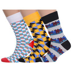 Комплект носков мужских MoscowSocksClub msk3-М38 разноцветных 29