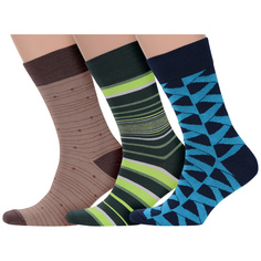 Комплект носков мужских MoscowSocksClub msk3-М40 разноцветных 29