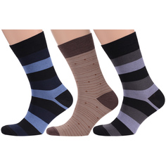 Комплект носков мужских MoscowSocksClub msk3-А разноцветных 29