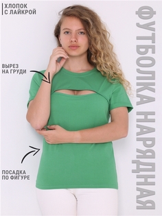 Футболка женская Апрель 1ЖДФК4142804 зеленая 96/164