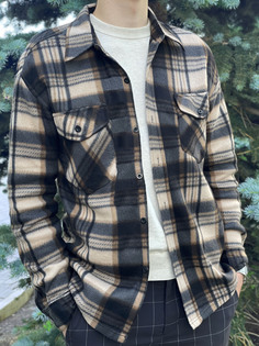 Рубашка мужская FORSA Барбери коричневая 52 RU