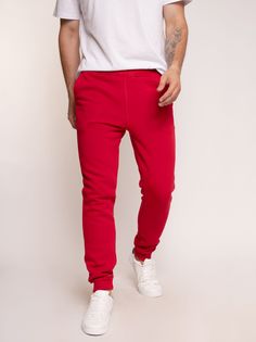 Спортивные брюки мужские Uzcotton M-SH красные XL