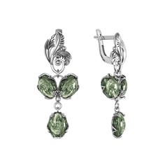 Серьги из серебра с клинохлором ПРИВОЛЖСКИЙ ЮВЕЛИР 331496-KL