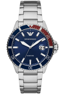 Наручные часы мужские Emporio Armani Diver 42mm серебристые