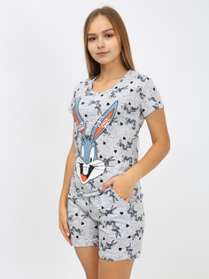 Пижама женская Soft home П003 серая 50 RU