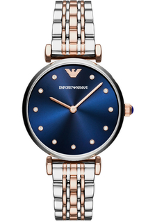 Наручные часы женские Emporio Armani Gianni T-Bar серебристые/золотистые