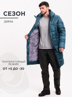 Пальто мужское CosmoTex Торнадо бирюзовое 56/182-188