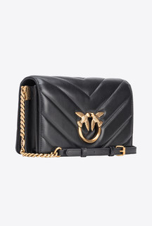 Сумка кросс-боди женская Pinko CLASSIC LOVE BAG CLICK BIG CHEVRON, black-antique gold