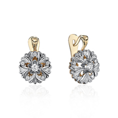 Серьги классические из желтого золота Эстет 01С1312866