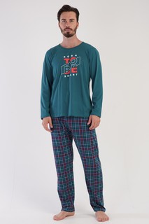 Пижама мужская VIENETTA MAN 305028 зеленая 3XL