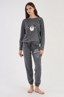 Пижама женская VIENETTA 305154_1858 серая XL
