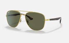 Солнцезащитные очки унисекс Ray-Ban RB3683 зеленые