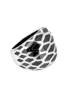 Кольцо из серебра р. 17,5 L-Silver 169-KORMV01, эмаль