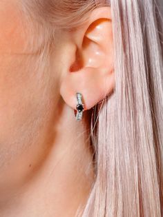 Серьги из серебра L-Silver СИ-HR0032E, фианит