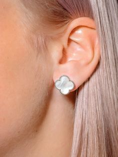 Серьги из серебра L-Silver 1/22-СИ-4884-2, перламутр
