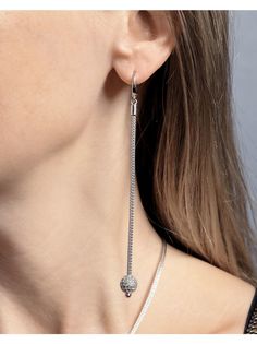 Серьги из серебра L-Silver 1/23-СИ-18-3, фианит