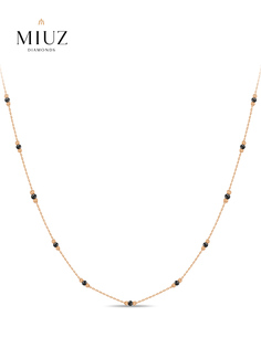 Ожерелье-цепь из золота 45 см MIUZ Diamonds N2042-LIO-0054-R, оникс