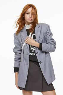 Блейзер женский H&M 1119102 серый XL