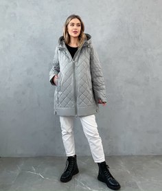 Куртка женская 358 зеленая 58 RU No Brand