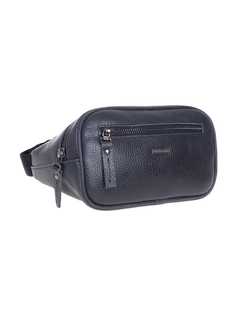 Поясная сумка мужская Franchesco Mariscotti 2-1075к черная, 13х20х6 см