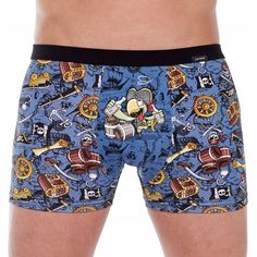 Трусы мужские CORNETTE Tattoo синие 2XL