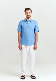 Рубашка мужская TIS 23-14 голубая 48 RU
