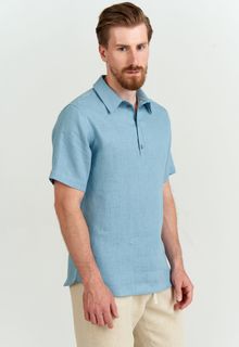 Рубашка мужская TIS 23-14 синяя 50 RU