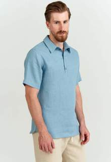 Рубашка мужская TIS 23-14 синяя 52 RU