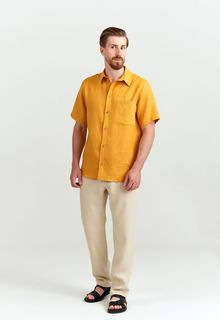 Рубашка мужская TIS РБ 23-15 желтая 48 RU
