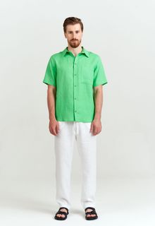 Рубашка мужская TIS РБ 23-15 зеленая 52 RU