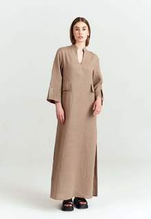Платье женское TIS 23-12 коричневое 44 RU