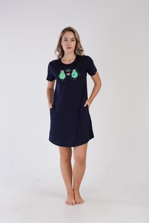 Туника домашняя женская VIENETTA 310049_0000 синяя XXL