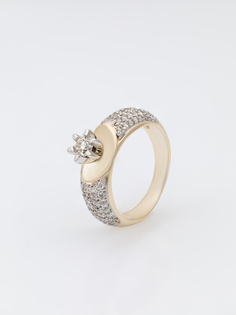 Кольцо обручальное из золота р.19 Gatamova 09к13601_035, бриллиант