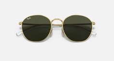 Солнцезащитные очки унисекс Ray-Ban RB3772F золотые