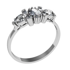 Кольцо из серебра р.18,5 ПРИВОЛЖСКИЙ ЮВЕЛИР 201481-FA11, фианит