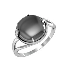 Кольцо из серебра р.20 ПРИВОЛЖСКИЙ ЮВЕЛИР 251236-GM, гематит